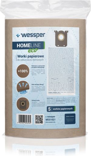 Worek do odkurzacza Wessper do Philips, AEG, Electrolux, S-Bag - papierowe 5 sztuk 3