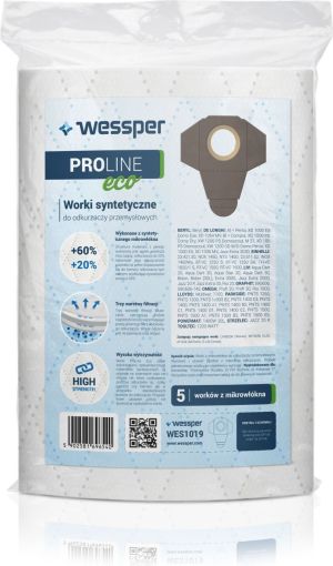 Worek do odkurzacza Wessper worki do Parkside PNTS 1300 1400 1500, Einhell BVC 1815S - syntetyczne 5 sztuk 3