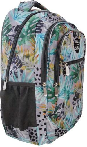 Chin&Chilla Plecak trzykomorowy Liście 2