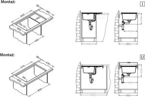 Zlewozmywak Alveus Intermezzo 30 beton 81 (62x48) z syfonem manualnym 3