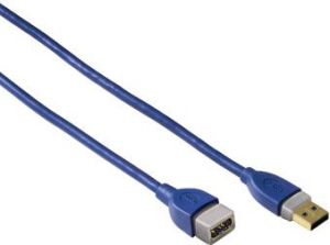 Kabel USB Hama USB-A - USB-A 1.8 m Niebieski (AA9674) 1