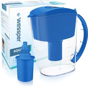 Dzbanek filtrujący Wessper AquaPro Alkaline 3,5l Niebieski + filtr alkaliczny 1