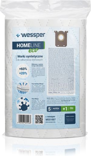 Worek do odkurzacza Wessper do Philips, AEG, Electrolux, S-Bag - syntetyczne 12 sztuk + filtr 3