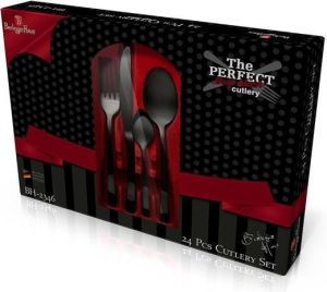 Berlinger Haus Berlinger Haus Zestaw sztućców 24 szt, Lustrzane, Czarne BH/2346 2