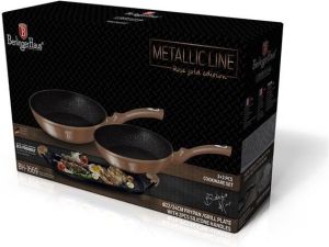 Patelnia Berlinger Haus grillowa Metallic Line Rose Gold Edition 26cm 3szt. 2