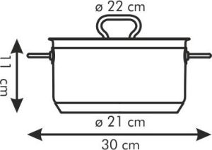 Tescoma Garnek Home Profi 22cm niski (774222.00) 2