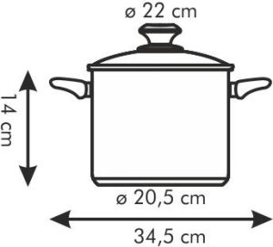 Tescoma Garnek Presto wysoki 22cm (728022.00) 2