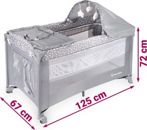 Moby-system Łóżeczko Happy Traveller BASIC PLUS - Szare 3