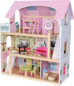 Ecotoys Domek dla lalek drewniany Rezydencja bajkowa (ZA-4110) 2