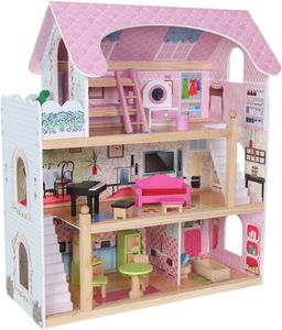 Ecotoys Domek dla lalek drewniany Rezydencja bajkowa (ZA-4110) 3