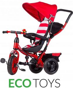 Ecotoys ROWER ROWEREK TRÓJKOŁOWY WÓZEK JEŹDZIK PCHACZ 1