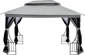 Goodhome Namiot, pawilon ogrodowy 3x3m z moskitierą 1