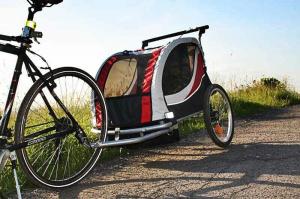 Guto Przyczepka rowerowa Guto Deluxe 2w1 red/light gray 12