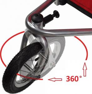 Guto Przyczepka rowerowa Guto Deluxe 2w1 red/light gray 3