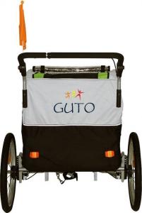 Guto Przyczepka rowerowa Guto Deluxe 2w1 red/light gray 7