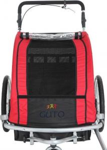 Guto Przyczepka rowerowa Guto Deluxe 2w1 red/light gray 9