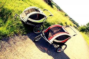 Guto Przyczepka rowerowa Guto Deluxe 2w1 red/light gray 10