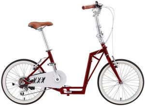 The-sliders Składany rower, hulajnoga 2w1 Lite gustowny i komfortowy, składany Burgundy Red 1