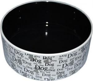 Yarro International Miska ceramiczna dla psa DOG czarno-biała 12.5x4 cm 1