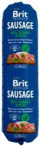 Brit Premium Sausage indyk z groszkiem 800g 1