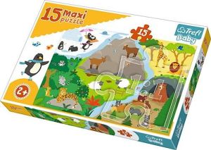 Trefl Puzzle Baby, 15 elementów Maxi - Zwierzątka i ich domki (GXP-645247) 1