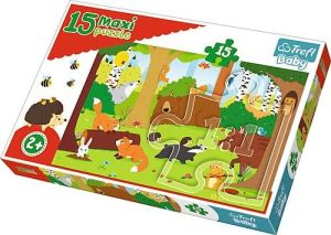 Trefl Puzzle Baby, 15 elementów Maxi - Zwierzęta w lesie (GXP-645243) 1