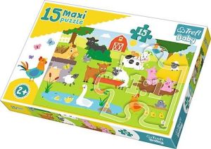 Trefl Puzzle Baby, 15 elementów Maxi - Zwierzęta na wsi (GXP-645242) 1