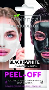 Bielenda Carbo Detox Cleansing Peel - Off Masks For Her And Him 2x6g 1