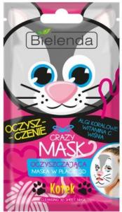 Bielenda Crazy Mask 3D Kotek Oczyszczająca maska w płacie 1