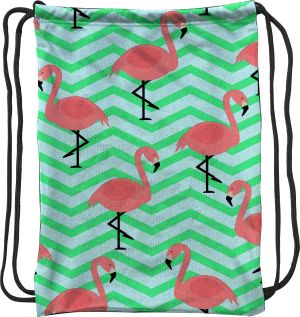 Mesio.pl Worek szkolny plecak WR133 Flamingi zygzak MESIO 1