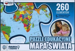 Zachem Puzzle edukacyjne - mapa Świata 1
