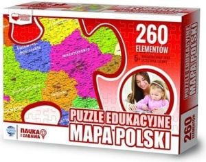 Zachem Puzzle Edukacyjne, 260 elementów. Mapa Polski (ZACH0062) 1