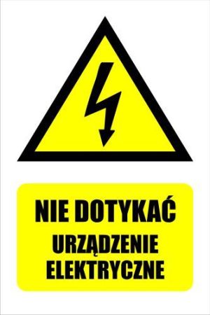 ANRO Tabliczka ostrzegawcza Nie dotykać urządzenie elektryczne 148 x 210mm (1EOA/Q4/F) 1
