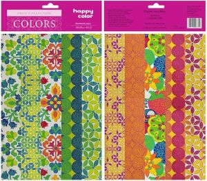 Happy Color Papiery ozdobne Colors mix - 10 motywów 20x29 cm 10 arkuszy 1