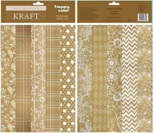 Happy Color Papiery ozdobne Kraft mix - 10 motywów 20x29 cm 10 arkuszy 1