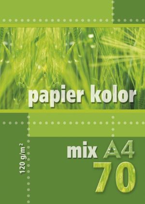 Kreska Papier ksero A4 120g mix kolorów 70 arkuszy 1