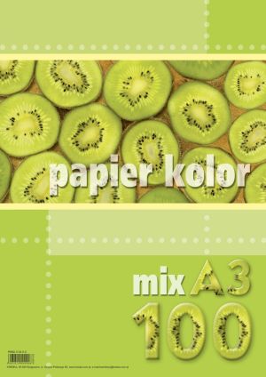 Kreska Papier ksero A3 80g mix kolorów 100 arkuszy 1