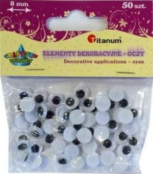 Titanum Oczy dekoracyjne 8mm czarne 1