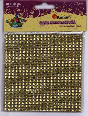 Titanum Mata dekoracyjna 12x12cm złota 2szt 1