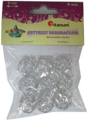 Titanum Kulki druciane 2cm 9szt. srebrne (PJ500) 1