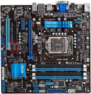 Płyta główna Asus P8Z77-M Intel Z77 LGA 1155 (2xPCX/VGA/DZW/GLAN/SATA3/USB3/RAID/DDR3/CROSSFIRE) mATX 1
