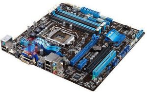Płyta główna Asus P8Z77-M Intel Z77 LGA 1155 (2xPCX/VGA/DZW/GLAN/SATA3/USB3/RAID/DDR3/CROSSFIRE) mATX 2