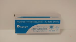 Titanum Wkład do długopisu Titanum żelowy (GA1030/1089) op.20szt (226939) 1
