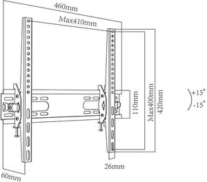 Blow Uchwyt ścienny 76-858 32'' - 55'' 2