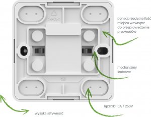 Elektro-Plast BERG Łącznik schodowy n/t 10AX IP20 biały (3712-00) 3