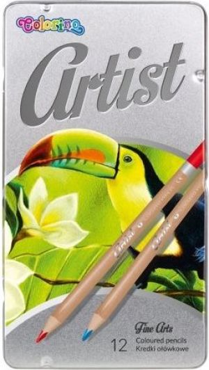 Colorino Kredki ołówkowe Artist w metalowym pudełku, 12 kolorów (3256) 1