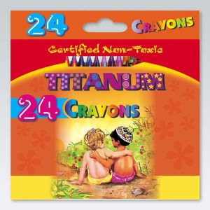 Titanum Kredki świecowe Crayons 24kol.Titanum (2124D) 1