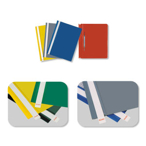 Biurfol Skoroszyt A4 twardy - popiel op.10szt 2