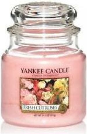 Yankee Candle Classic Medium Jar świeca zapachowa Fresh Cut Roses® 411g 1