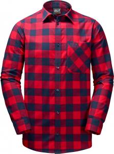 Jack Wolfskin Koszula męska Red River Shirt czerwono-granatowa r. XL 1